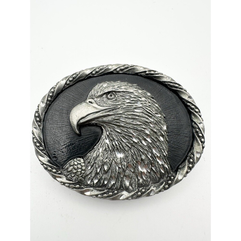 American Bald Eagle Diamond Cut ege Vintage Belt Buckle